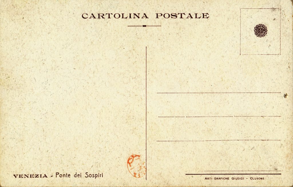 カードの宛名面(front of a postcard)
